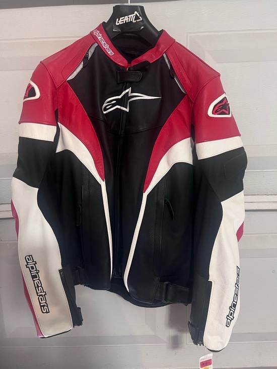 Stellah Other - Alpinestars Red, Black & White Leather Motorcycle Jacket